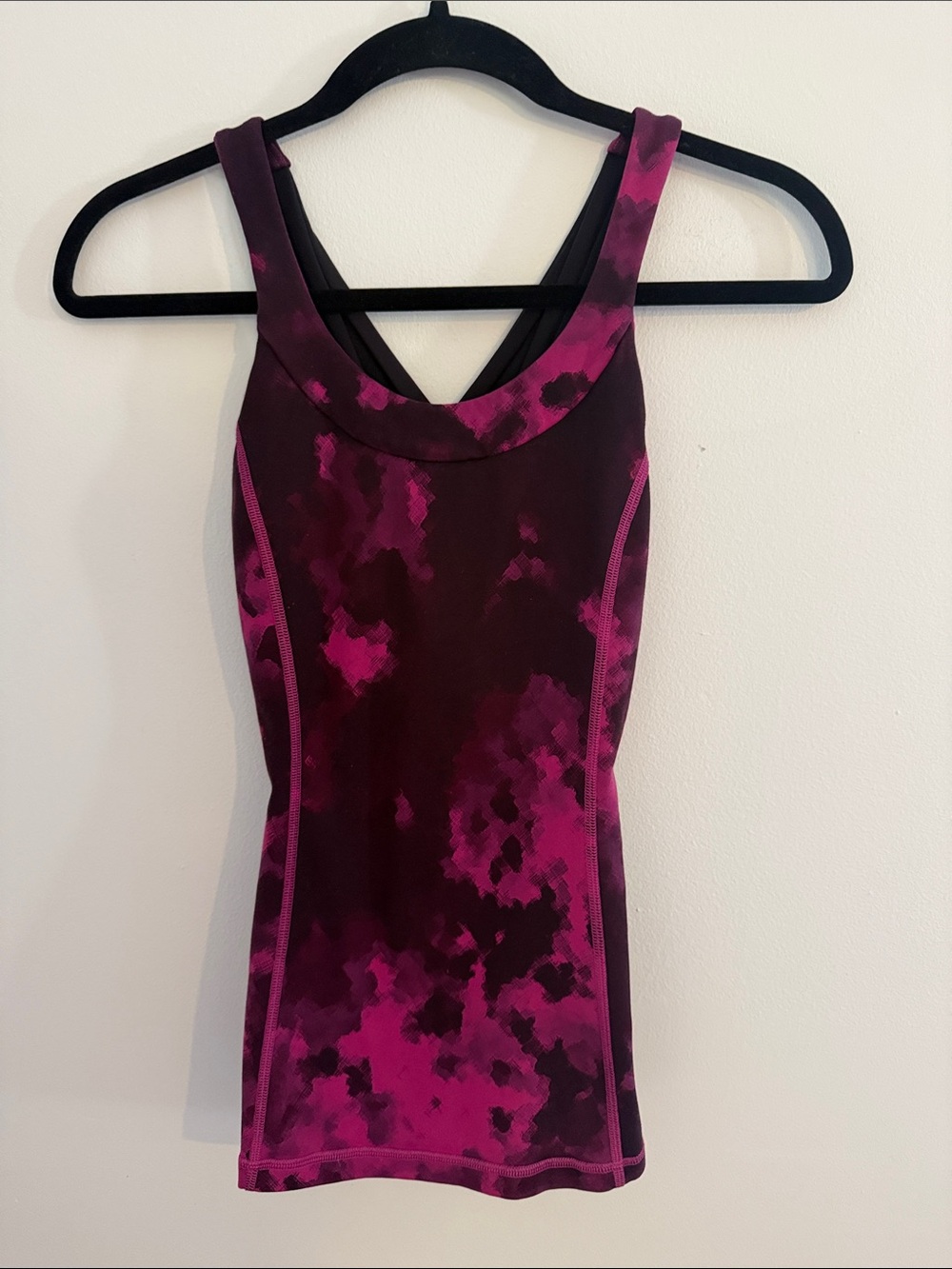lululemon athletica Magenta & Black Crisscross Sports Tank